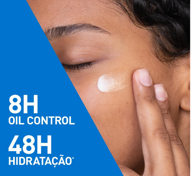 CeraVe Loção Facial Hidratante Oil Control para Pele Mista a Oleosa, Com 3 Ceramidas Essenciais, Ácido Hialurônico e Niacinamida, Hidratação Prolongada e Acabamento Matte, 52g