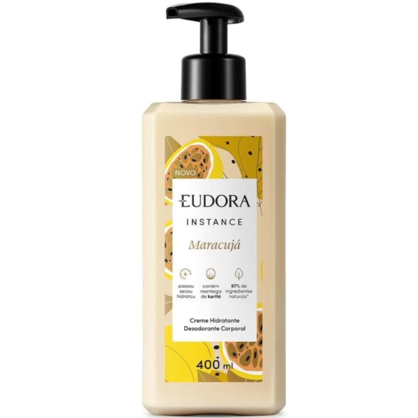 Eudora Creme Hidratante Desodorante Corporal Instance Maracujá 400ml